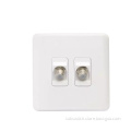 2Gang TV Satellite Outlets 45 Degrees wall socket